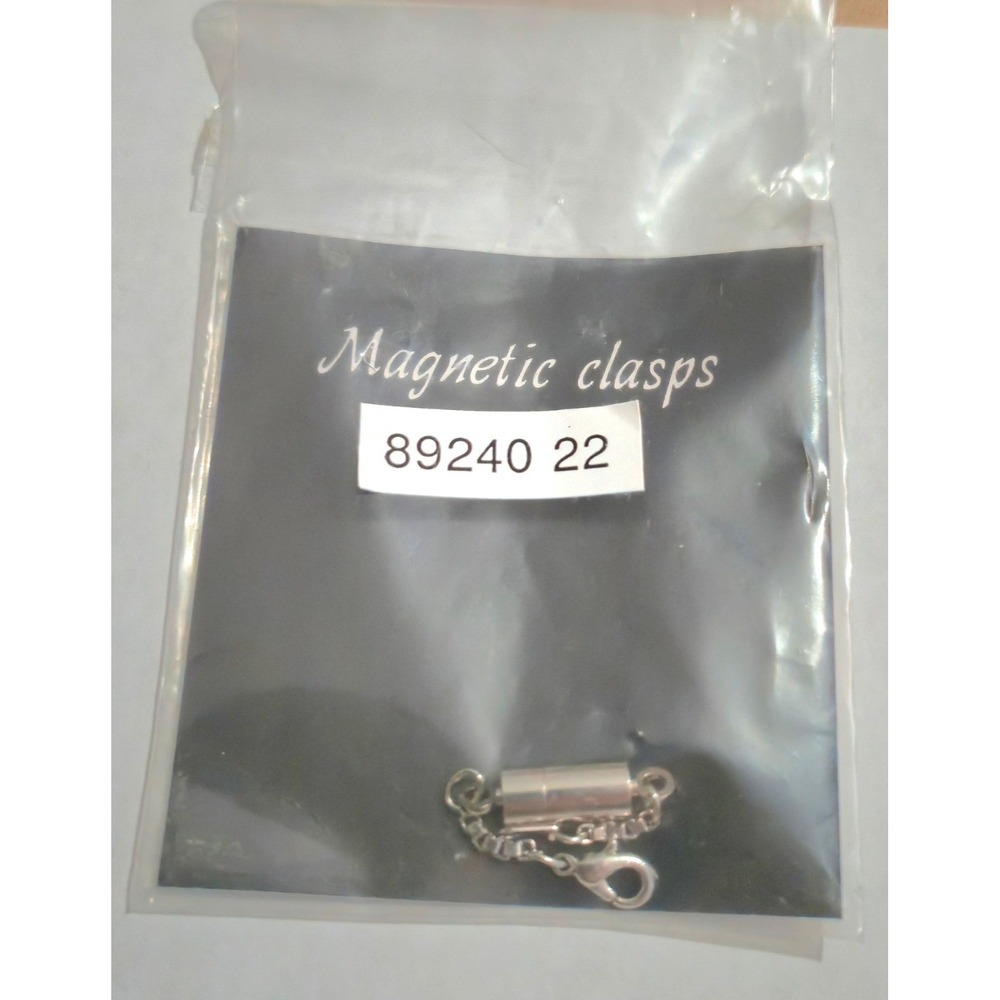 Magnetic Necklace Layering Clasp Detangler Clasp Separator Silver 2-Strand NEW
